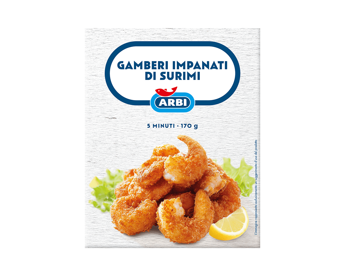 Gamberi impanati di surimi