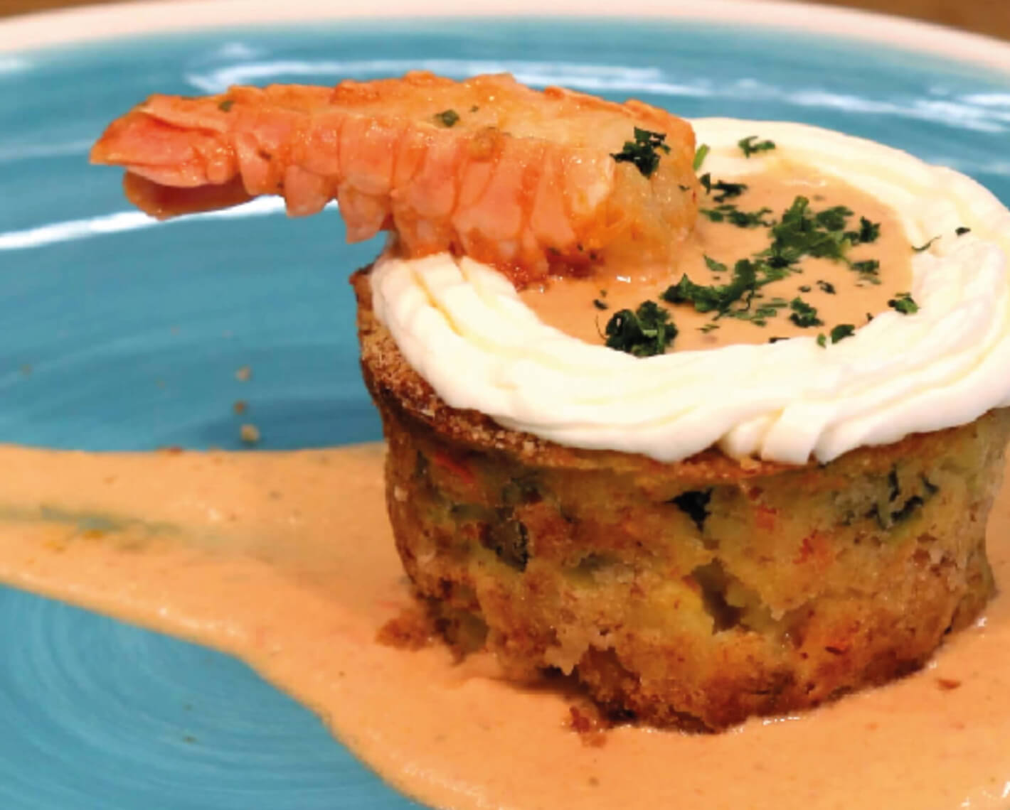 Cupcake di verdure con crema di scampi