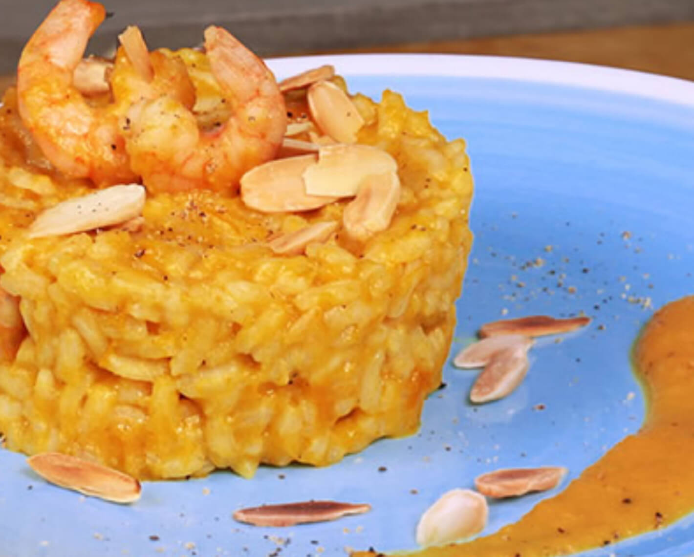 Risotto alla zucca con mazzancolle